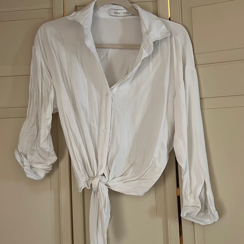 White Button down top